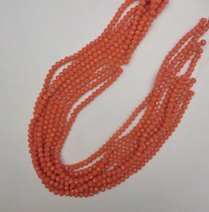 Намистини Чеський Кришталь помаранчевий гранований рондель d-6х5мм+- L-43мм+- на волосіні купити біжутерію