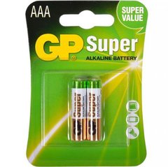 Від 6 шт. Батарейка GP 24A-U2 лужна LR03, AAA по 2 шт. Alkaline Super купити дешево в інтернет-магазині