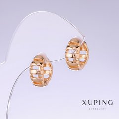 Сережки Xuping L-16мм s-7мм позолота 18к купити біжутерію дешево в інтернеті