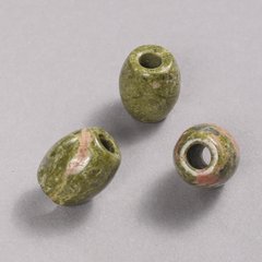 Намистина Пандора натуральний камінь Яшма Унакіт 16,5х15,5мм + - d-отв-я-5,5мм + - купити біжутерію дешево в
