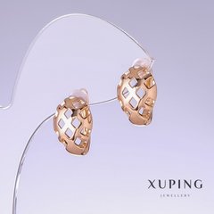 Сережки Xuping L-14мм s-10мм позолота 18к купити біжутерію дешево в інтернеті