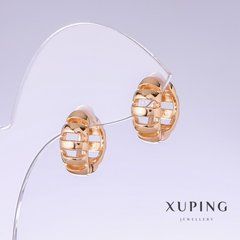Сережки Xuping L-16мм s-7мм позолота 18к