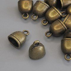Кінцевік для намиста колір металу бронза d-14х11мм+- фасування 12шт