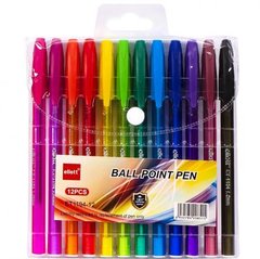Від 2 шт. Набір ручок кулькових 12 кольорів "Ellott" ET1194-12 купити дешево в інтернет-магазині