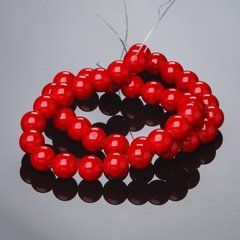Намистини Корал гладка кулька прес 10мм 37см нитка
