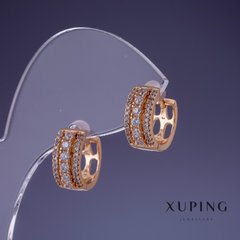 Сережки Xuping 16х14мм "позолота 18К " купити біжутерію дешево в інтернеті