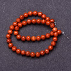 Намистини натуральний камінь на нитці Яшма червона d-8мм L-37см + - купити біжутерію дешево в інтернеті