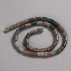Намистини на нитці натурального каменю Яшма різнобарвна гладкий циліндр d-10х6мм + - L-41см + - купити