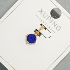 Кулон Xuping з синім кристалом d-6мм+ - L-15мм+- позолота 18К купити біжутерію дешево в інтернеті