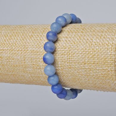 Браслет Синій Авантюрин натуральний камінь гладка кулька d-9мм+- L-18см+- (стрейч) купити біжутерію дешево в