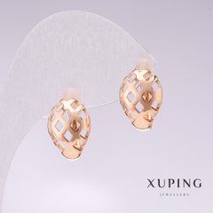 Сережки Xuping позолота 18к 15х10мм купити біжутерію дешево в інтернеті