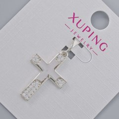 Кулон "Хрест" Xuping з білими стразами d-22х15мм+ - L-27мм+- родій купити біжутерію дешево в інтернеті