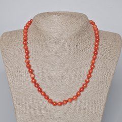 Намисто Червона Яшма (прес.) гладка кулька d-6мм+- L-45-47см+-