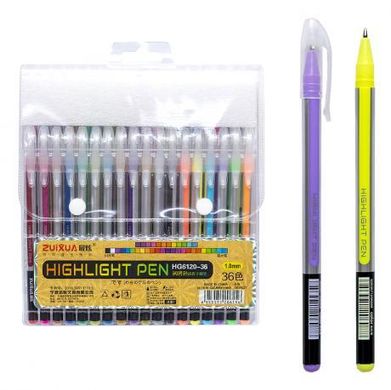Набір гелевих ручок 36 кольорів "Highlight Pen" HG6120-36 купити дешево в інтернет-магазині