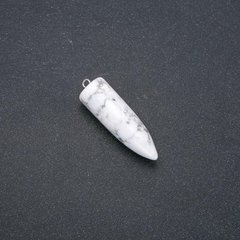 Кулон маятник куля з каменю Кахолонг 13х40х45мм (+-) купить бижутерию дешево