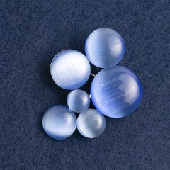 Брошка Акцент, камінь котяче око, колір синій , срібний метал 45х35мм купити біжутерію дешево в інтернеті