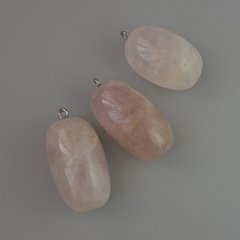 Кулон Рожевий Кварц натуральний камінь d-35х17мм+- купити біжутерію дешево в інтернеті