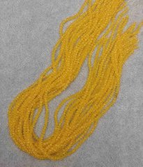 Намистини Чеський Кришталь жовтий прозорий гранований рондель d-3х2,5мм+- L-40мм+- на волосіні купити