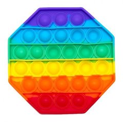 От 2 шт. Игрушка антистресс Pop It - 2 "Радужный многоугольник" купить оптом дешево в интернет магазине