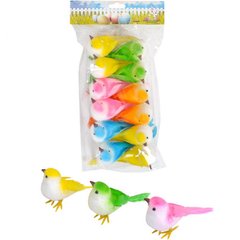 Набор декоративных птичек "Синички цветные" на проволоке 17-7130 купить оптом дешево в интернет магазине