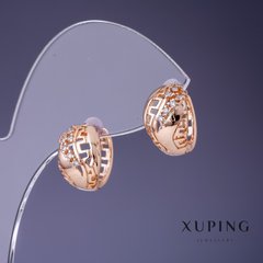 Сережки Xuping 15х9мм "позолота 18К" купити біжутерію дешево в інтернеті