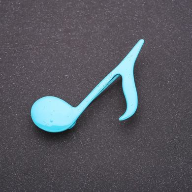 Брошка Скрипковий ключ блакитна емаль 52х32мм купити біжутерію дешево в інтернеті