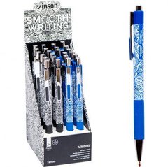 Від 24 шт. Ручка масляна VINSON Tattoo синя 103 автоматична купити дешево в інтернет-магазині