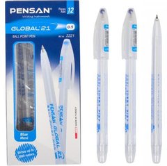 Від 24 шт. Ручка масляна GLOBAL 21 синя P2221-12 купити дешево в інтернет-магазині
