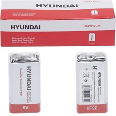 Від 5 шт. Батарейка HYUNDAI 6F22 Shrink 1 Heavy Duty (крона) 7007005 купити дешево в інтернет-магазині
