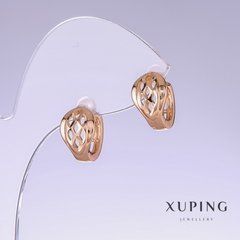 Сережки Xuping L-13мм s-9мм позолота 18к
