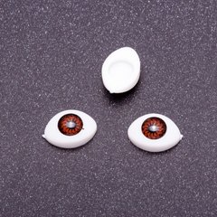Фурнітура "Живі очі" пара колір коричневий зіниця d-6мм 8х12мм фас.50пар купити біжутерію дешево в інтернеті