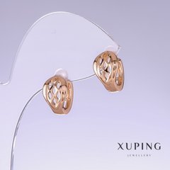 Сережки Xuping L-13мм s-9мм позолота 18к купити біжутерію дешево в інтернеті