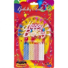 От 4 шт. Свечки для торта "Happy Birthday" SR-41/10-100 купить оптом дешево в интернет магазине