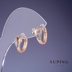 Сережки Xuping Метелик 14х7мм "позолота 18К" купити біжутерію дешево в інтернеті
