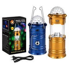 Ліхтар кемпінговий акумуляторний розсувний 19*9,5см 6 LED+3 кольорових LED 5801