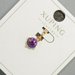 Кулон Xuping з фіолетовим кристалом d-6мм+ - L-15мм+- позолота 18К купити біжутерію дешево в інтернеті