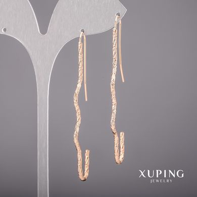Сережки Xuping 19х69мм Позолота 18к купити біжутерію дешево в інтернеті