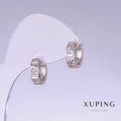 Сережки Xuping L-13мм s-4мм родій купити біжутерію дешево в інтернеті