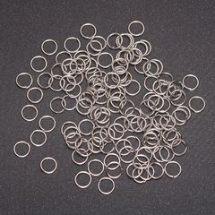 Фурнитура соединительное кольцо d-7мм серый металл, фас. 25гр купить бижутерию дешево