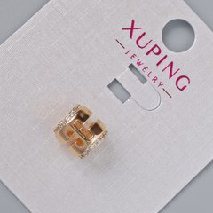 Намистина Xuping з білими стразами d-8,5х8,5мм+- отвір d-4,7мм+- позолота 18К купити біжутерію дешево в