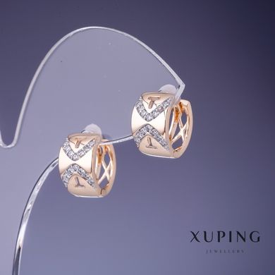 Сережки Xuping 8х13мм "позолота 18К " купити біжутерію дешево в інтернеті