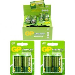 Від 2 шт. Батарейка GP GREENCELL 1.5V сольова, 13G-U2, R20, D GP-000089 купити дешево в інтернет-магазині