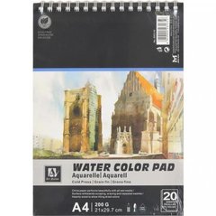 Альбом для акварелі "Water Color Pad" А4 6003-W, 20 аркушів, 200г / м² купити дешево в інтернет-магазині