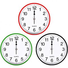 Настінний годинник Х2-39 "Круг" кольоровий корпус, білий циферблат 25*4см купити дешево в інтернет-магазині