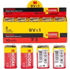 Від 4 шт. Батарейка Kodak EXTRA HEAVY DUTY 6F22 9V (крона) купити дешево в інтернет-магазині