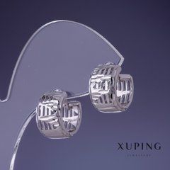 Сережки Xuping 13х9мм родій