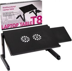 Столик трансформер для ноутбука LAPTOP TABLE T8S карбон купити дешево в інтернет-магазині
