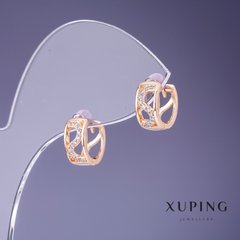 Сережки Xuping 11х5мм "позолота 18К" купити біжутерію дешево в інтернеті