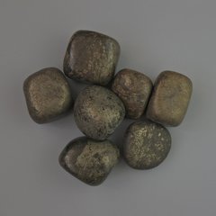 Сувенірний натуральний камінь Пірит галтівка d-22х17мм (+-) фасовка 100гр купити біжутерію дешево в інтернеті