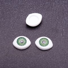 Фурнітура "Живі очі" пара колір зелений зіниця d-7мм 10х13мм фас.50пар. купити біжутерію дешево в інтернеті